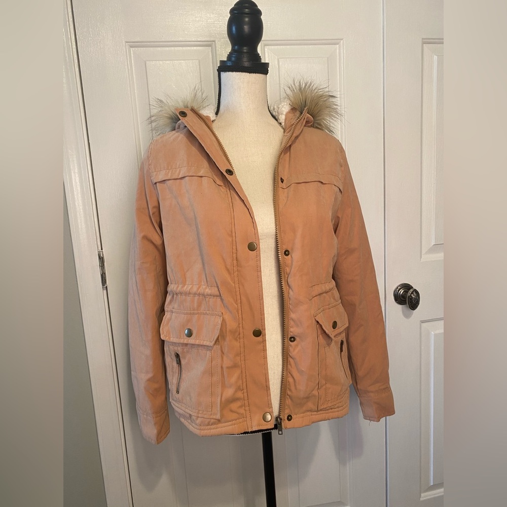 Charlotte Russe jacket with fur hood